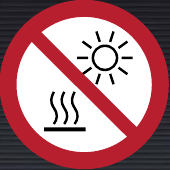 P068 Do Not Expose to Direct Sunlight or Hot Surface