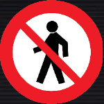 PV03 Throughfare for Pedestrians Prohibited