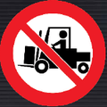PV10 Tractors and Forklifts Prohibited Beyond This Point