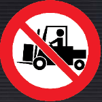 PV10 Tractors and Forklifts Prohibited Beyond This Point