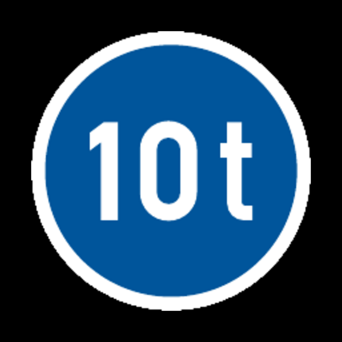 R102 – Vehicle Exceeding Mass Only Sign