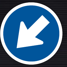R103 Keep Left Sign