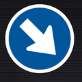 R104 Keep Right Sign