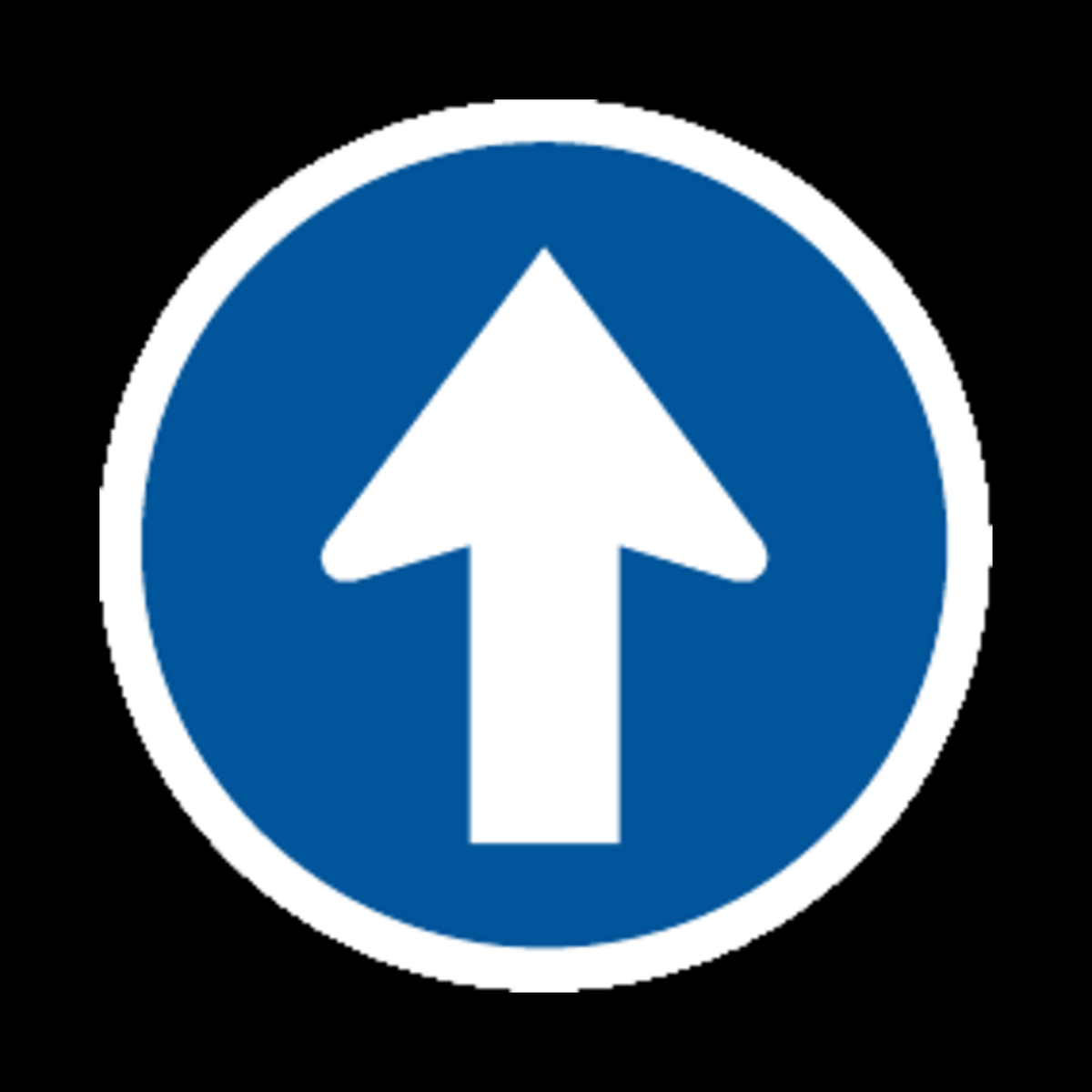 R107 – Proceed Straight Only Sign