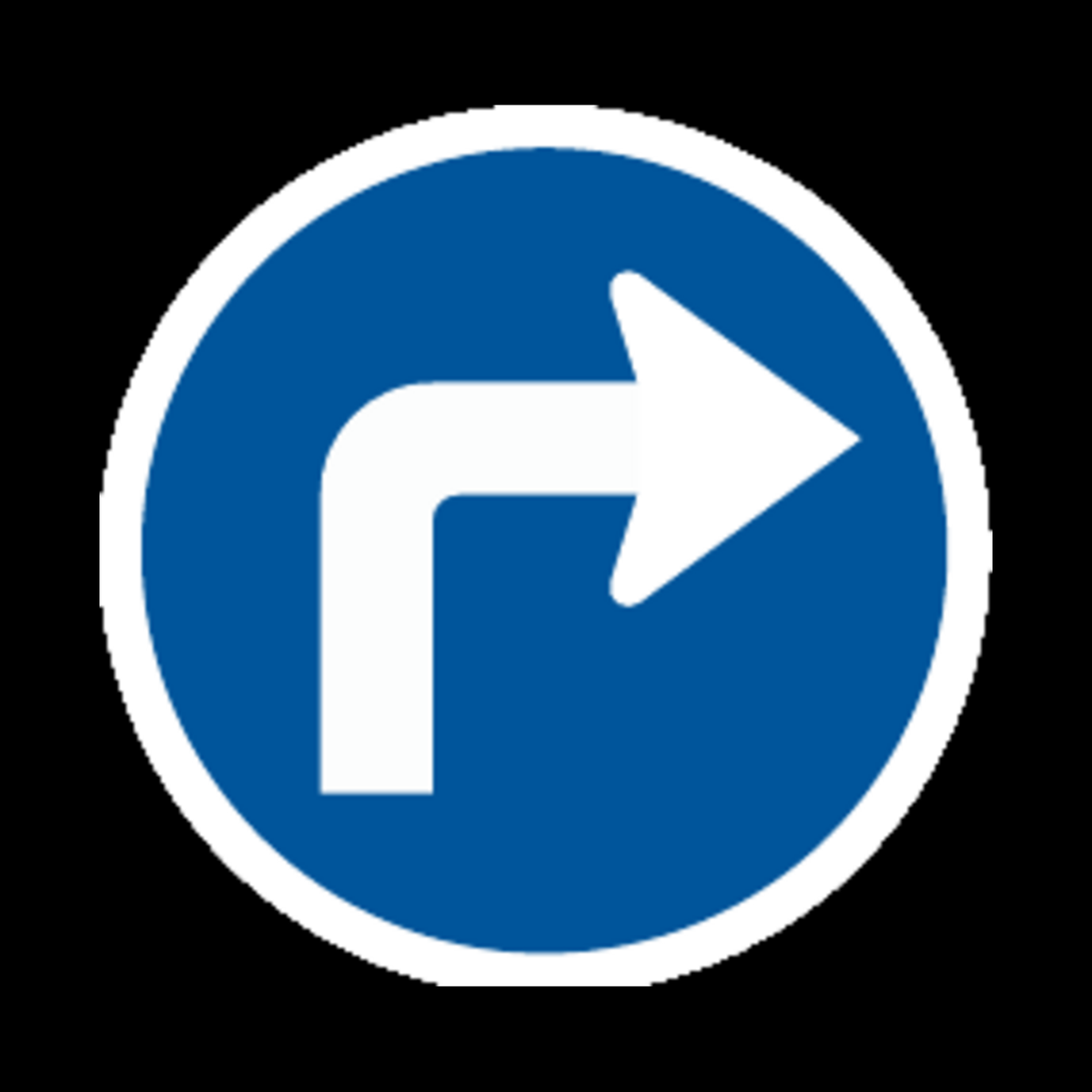 R109 – Turn Right Ahead Sign