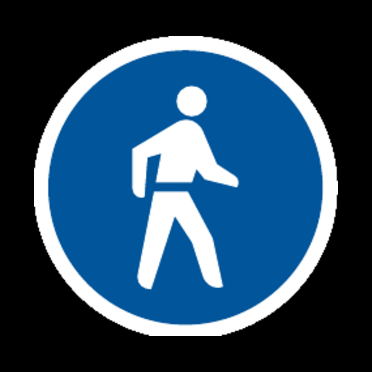 R110 – Pedestrians Only Sign