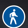 R110 Pedestrians Only Sign