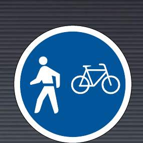 R114 Cyclists & Pedestrians Only Sign