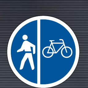 R115 Cyclists & Pedestrians Only Sign