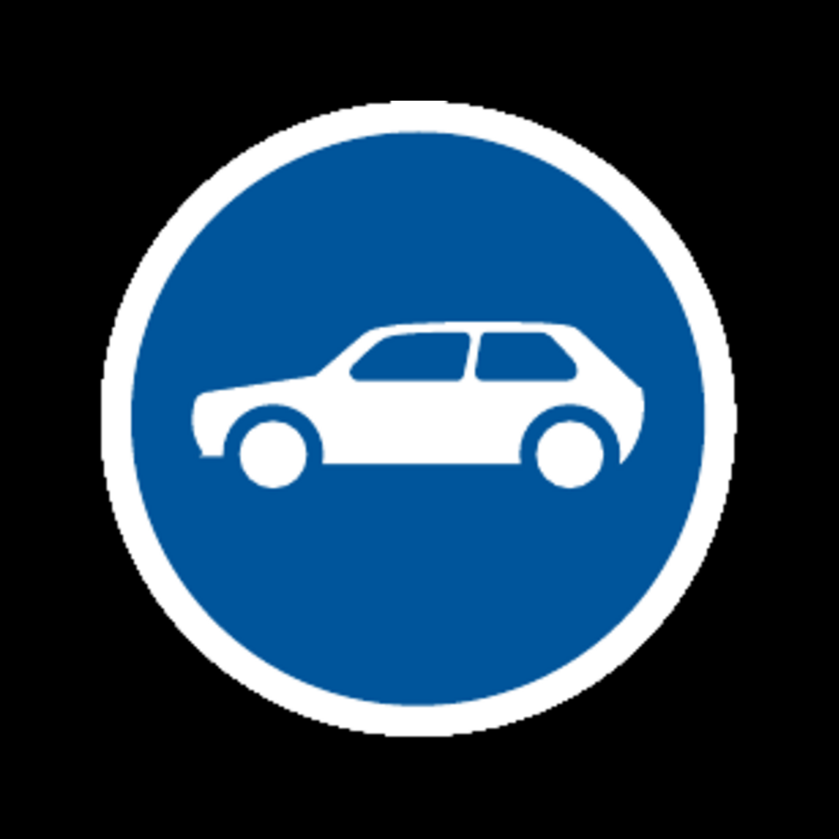R117 – Motorcars Only Sign