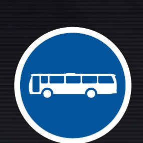R121 Buses Only Sign