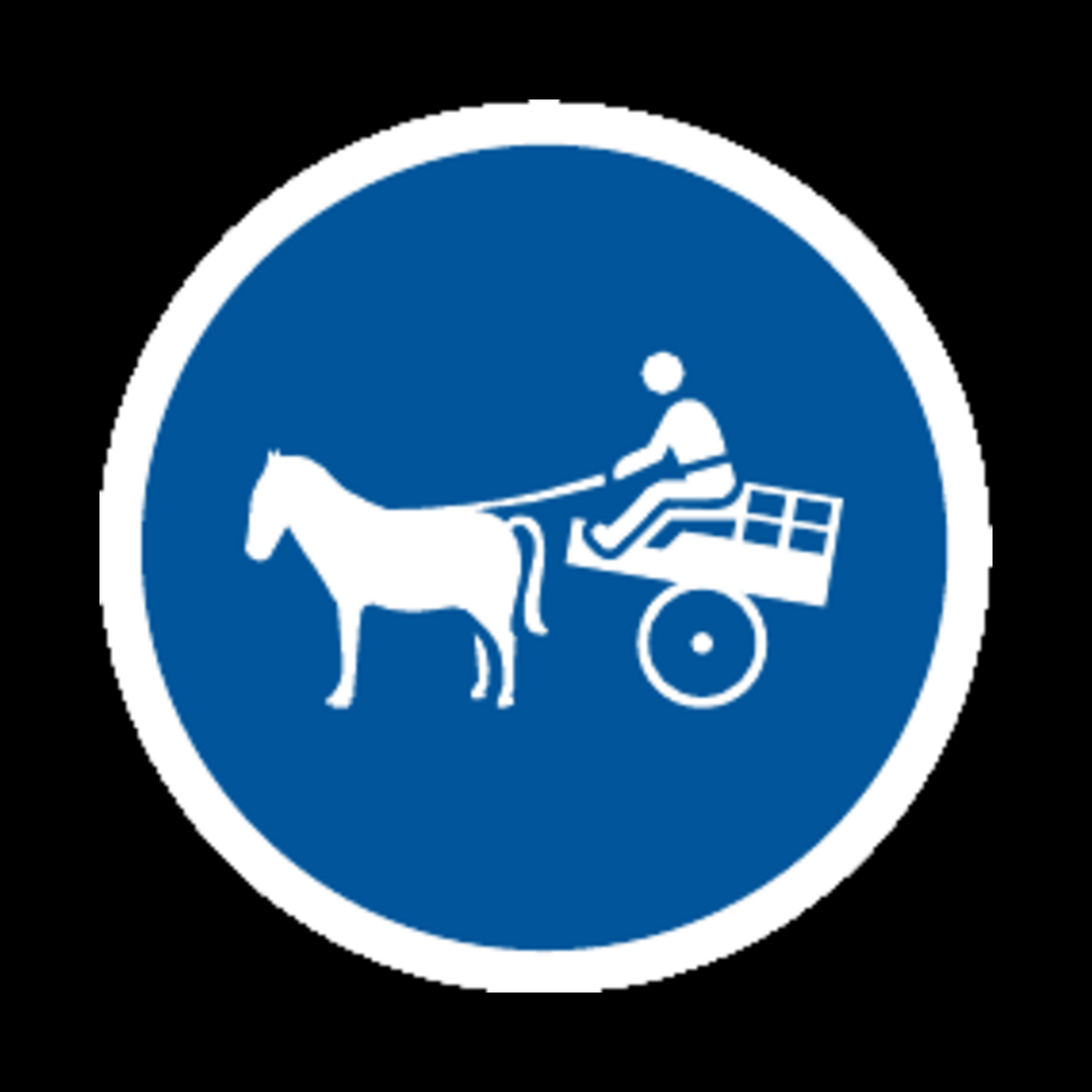 R131 – Animal-Drawn Vehicles Only Sign