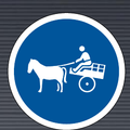 R131 Animal-Drawn Vehicles Only Sign