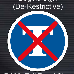 R132 Toll Road Ends Sign – De-Restrictive