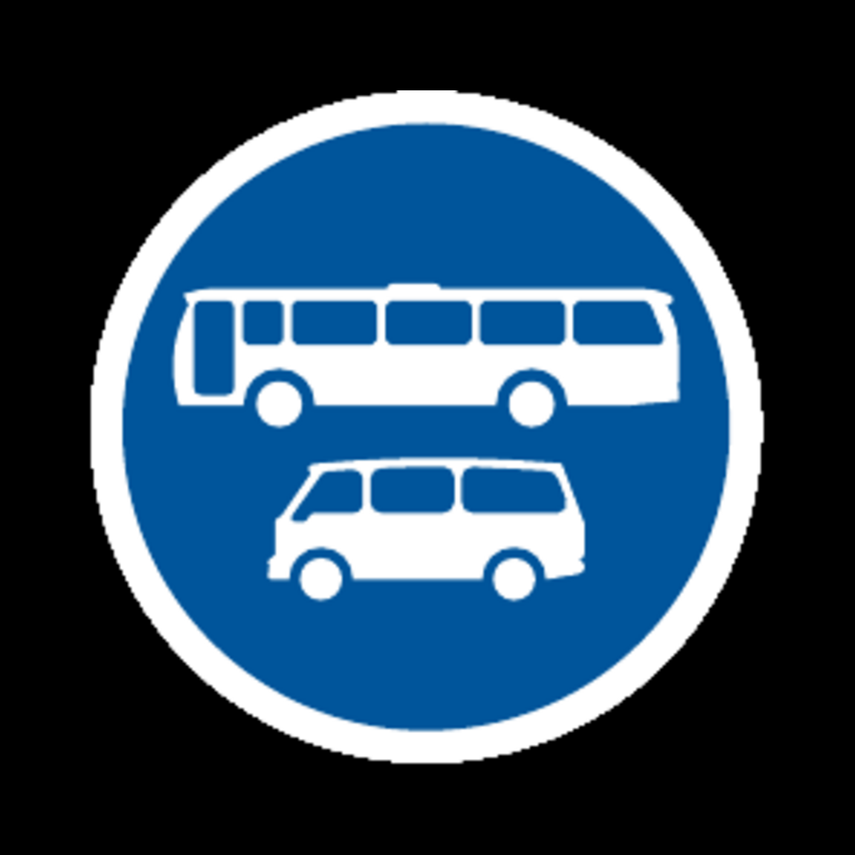 R134 – Buses and Mini-Buses Only Sign