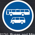 R134 Buses and Mini-Buses Only Sign