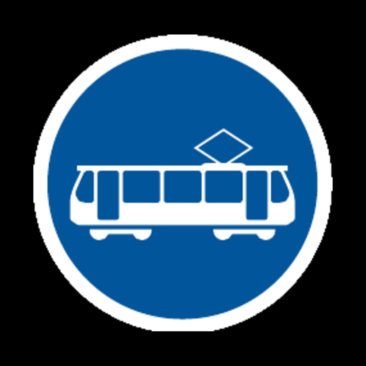 R138 – Trams Only Sign