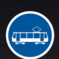 R138 Trams Only Sign
