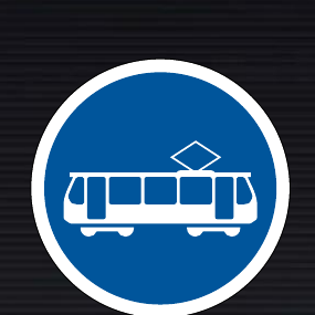 R138 Trams Only Sign
