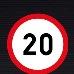 R201 Speed Limit Sign – 20 km/h