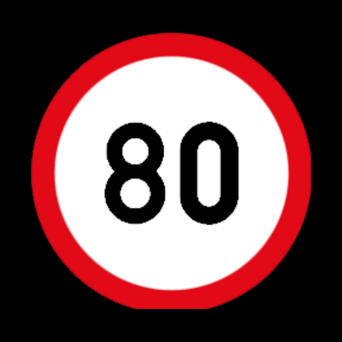 R201 – Speed Limit Sign – 80 km/h