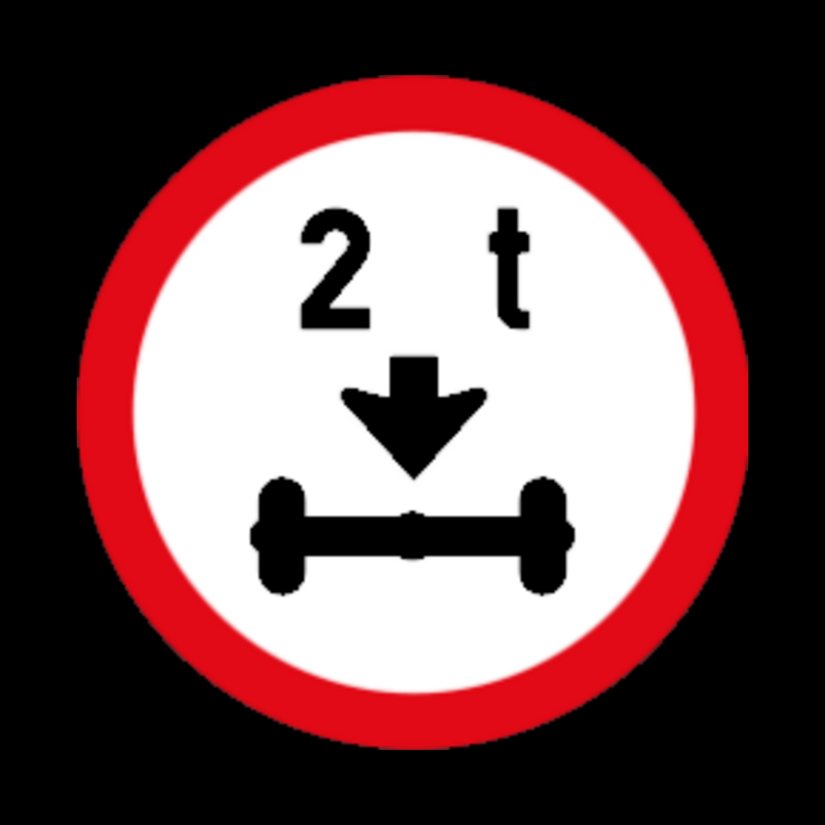 R203 – Axle Mass Load Limit Sign