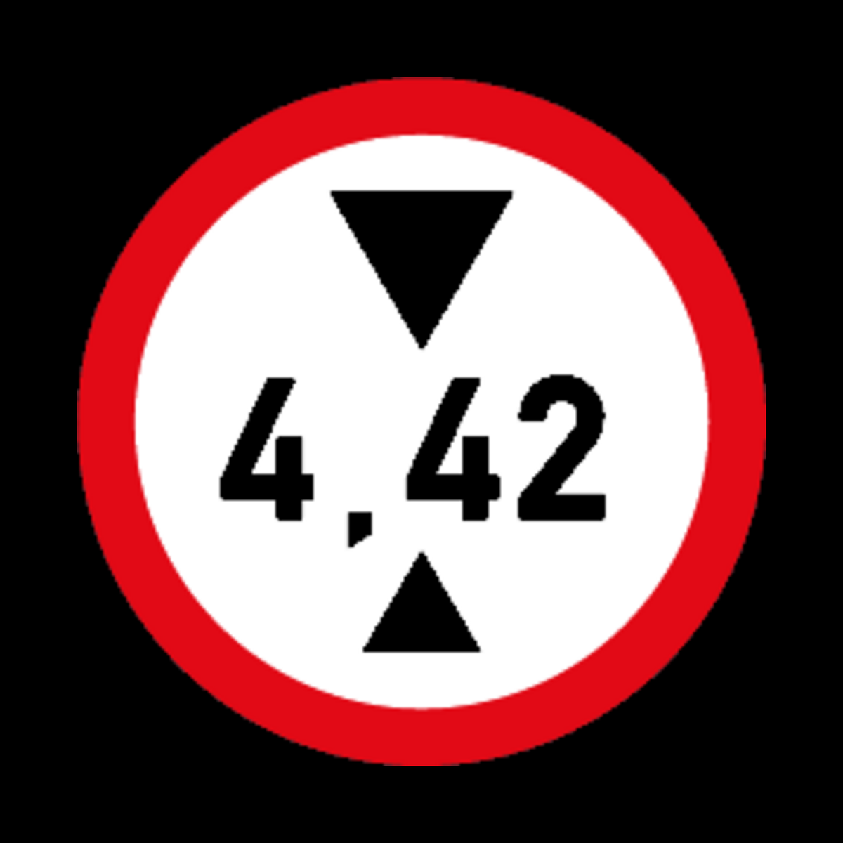 R204 – Height Limit Sign