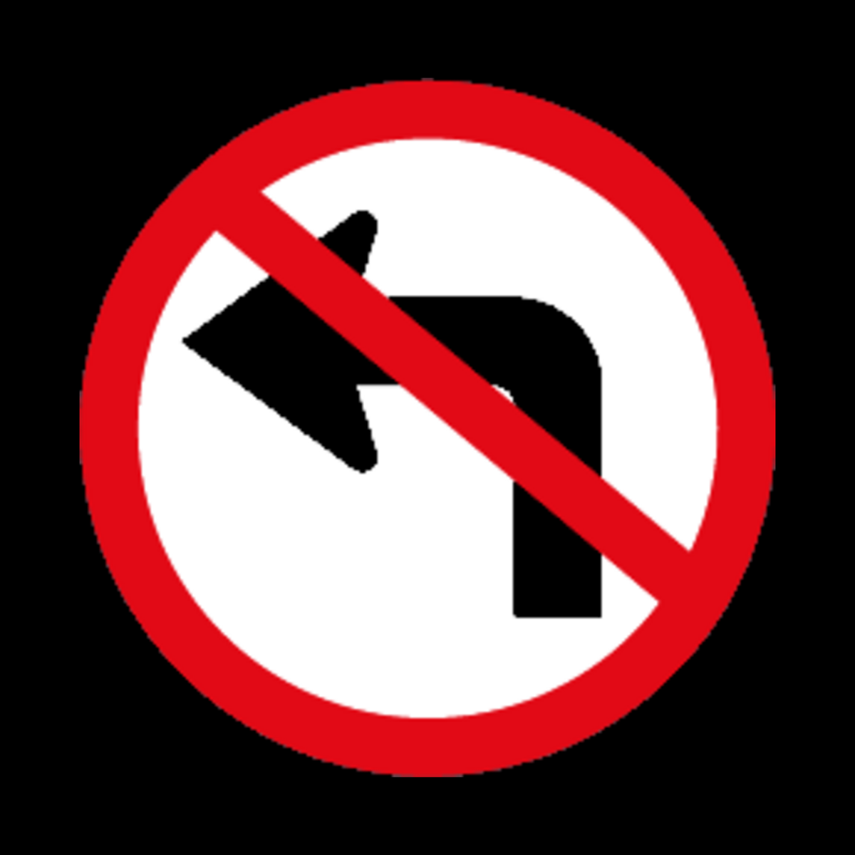 R209 – Left Turn Ahead Prohibited Sign