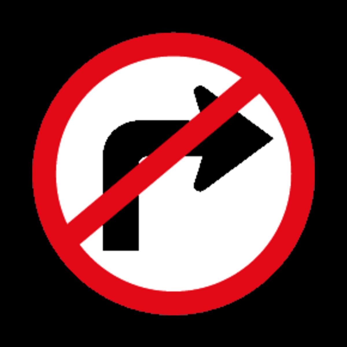 R210 – Right Turn Ahead Prohibited Sign
