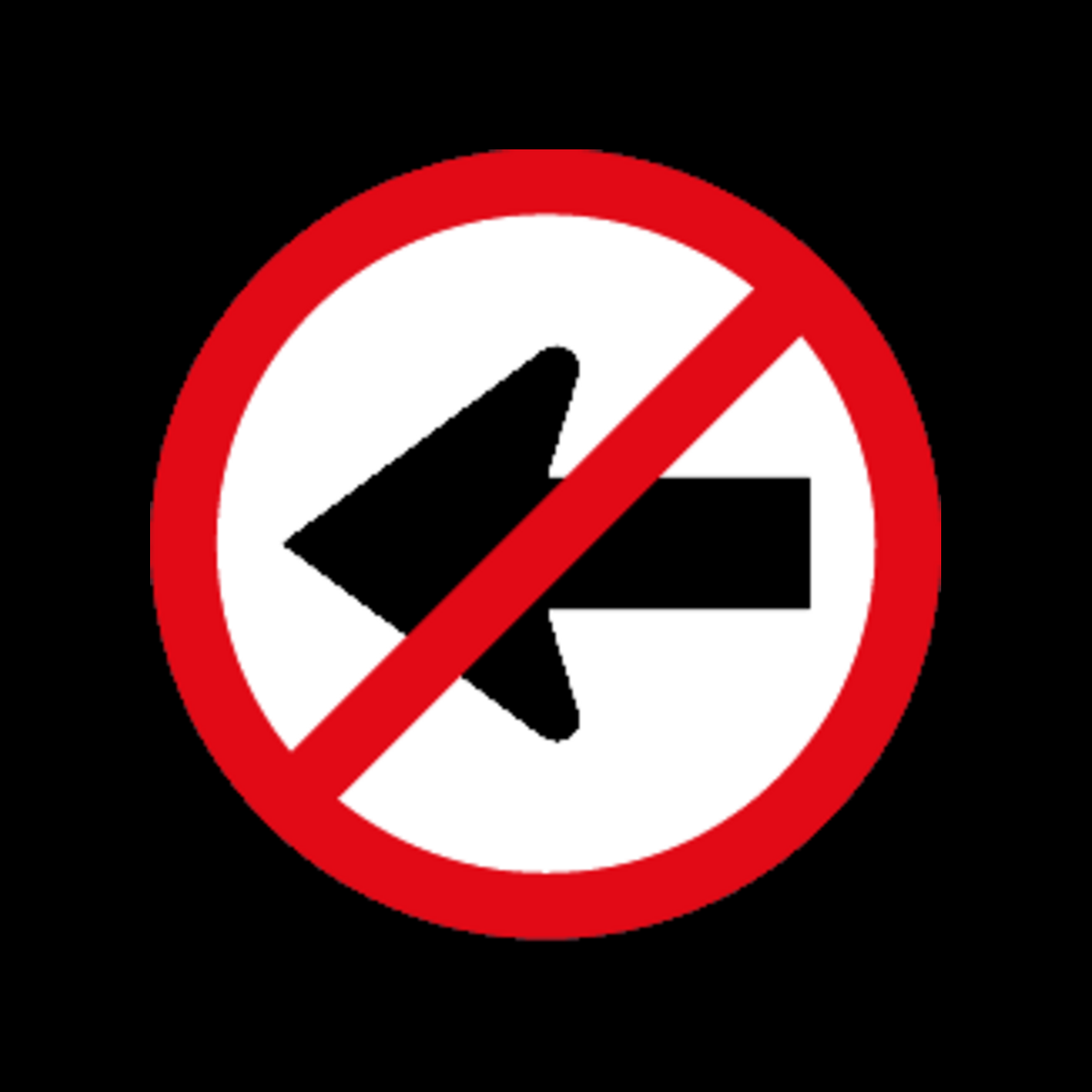R211 – Left Turn Prohibited Sign