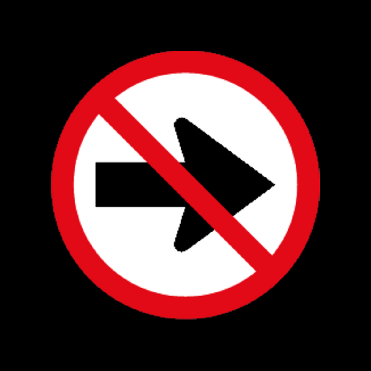 R212 – Right Turn Prohibited Sign
