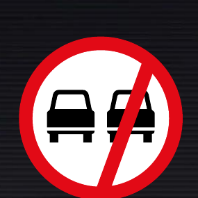 R214 Overtaking Prohibited Sign