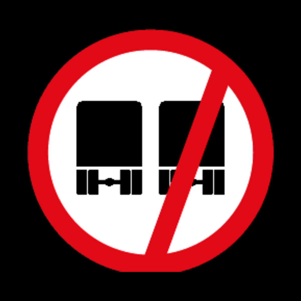 R215 – Overtaking by Goods Vehicle Prohibited Sign