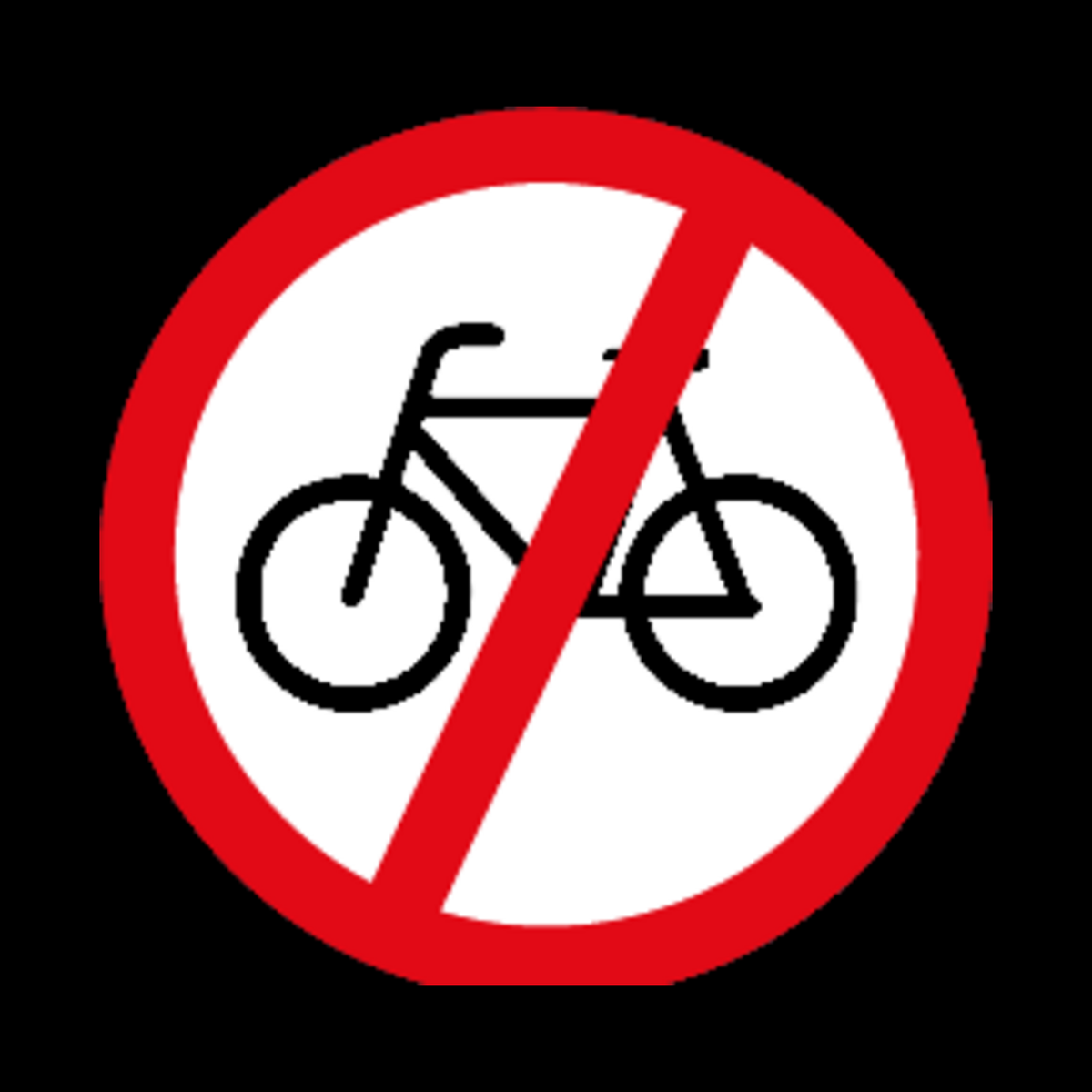 R219 – Cyclists Prohibited Sign