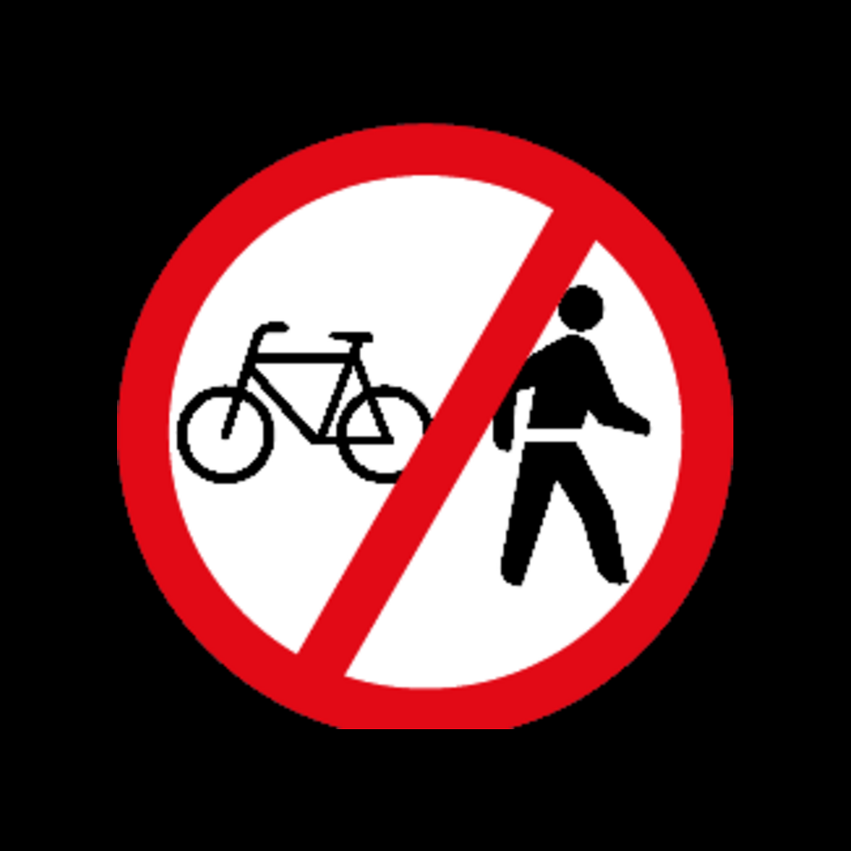 R220 – Cyclists & Pedestrians Prohibited Sign