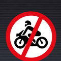 R222 Motorcycles Prohibited Sign