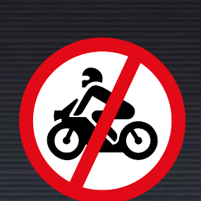 R222 Motorcycles Prohibited Sign
