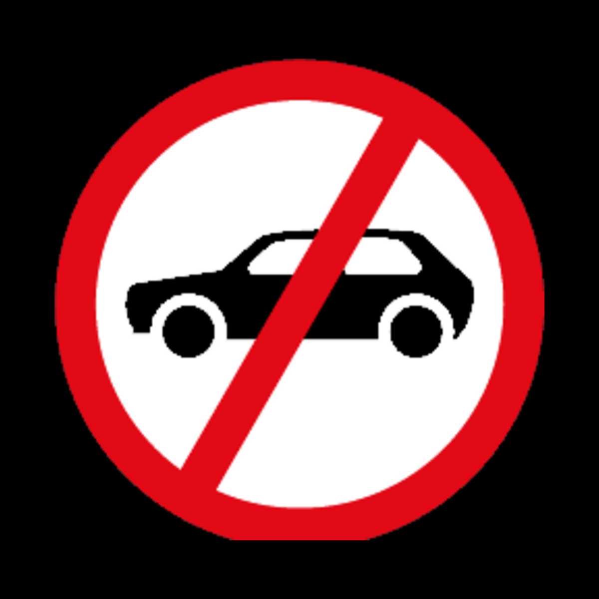 R223 – Motor Vehicles Prohibited Sign