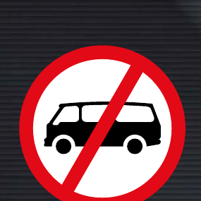 R225 Mini-Buses Prohibited Sign