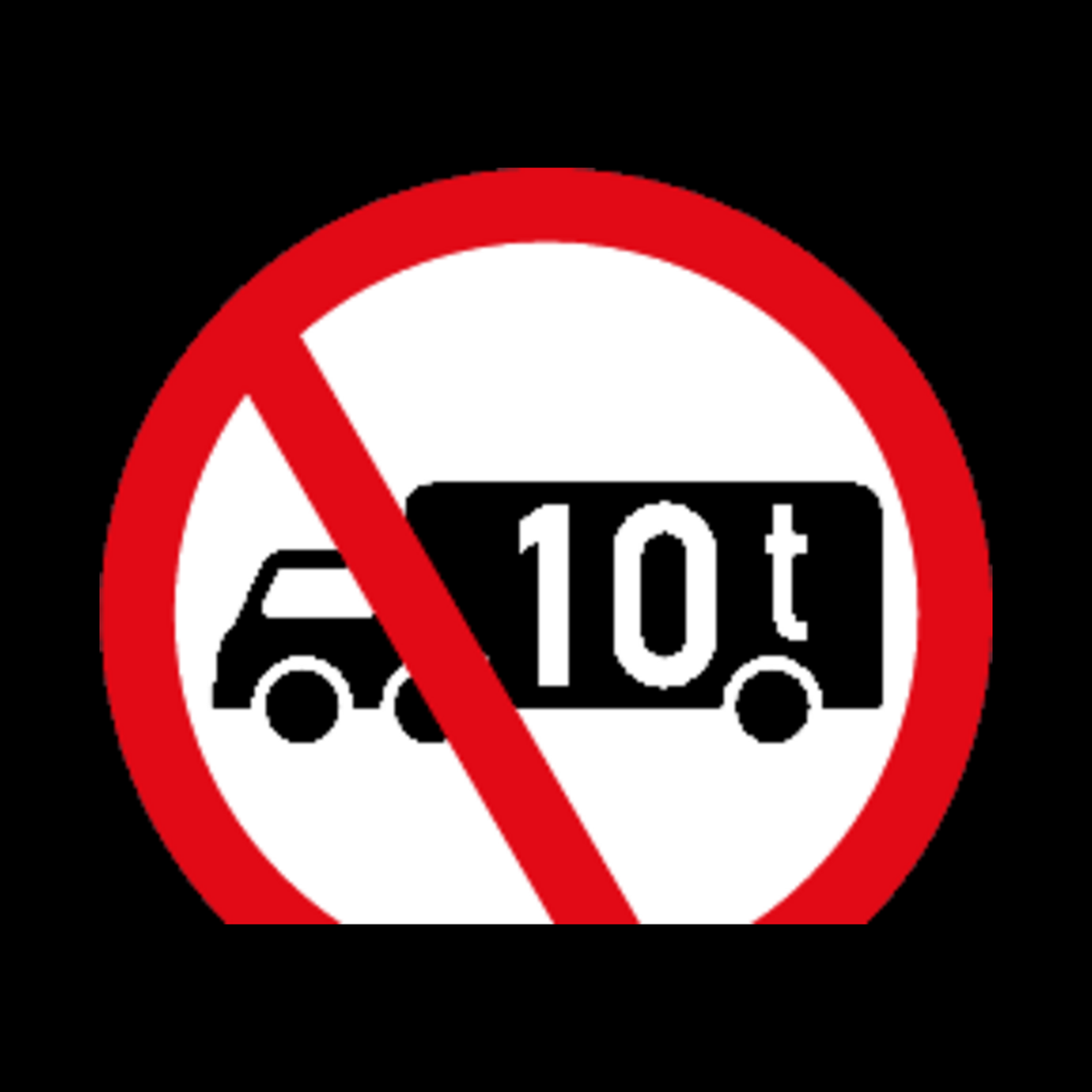 R230 – Goods Vehicle Over Indicated GVM Prohibited Sign