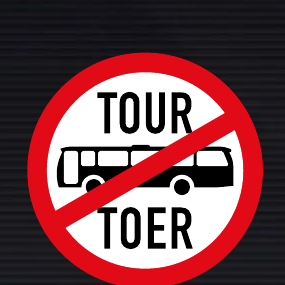 R235 Tour Buses Prohibited Sign