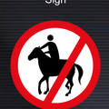 R238 Horses & Riders Prohibited Sign