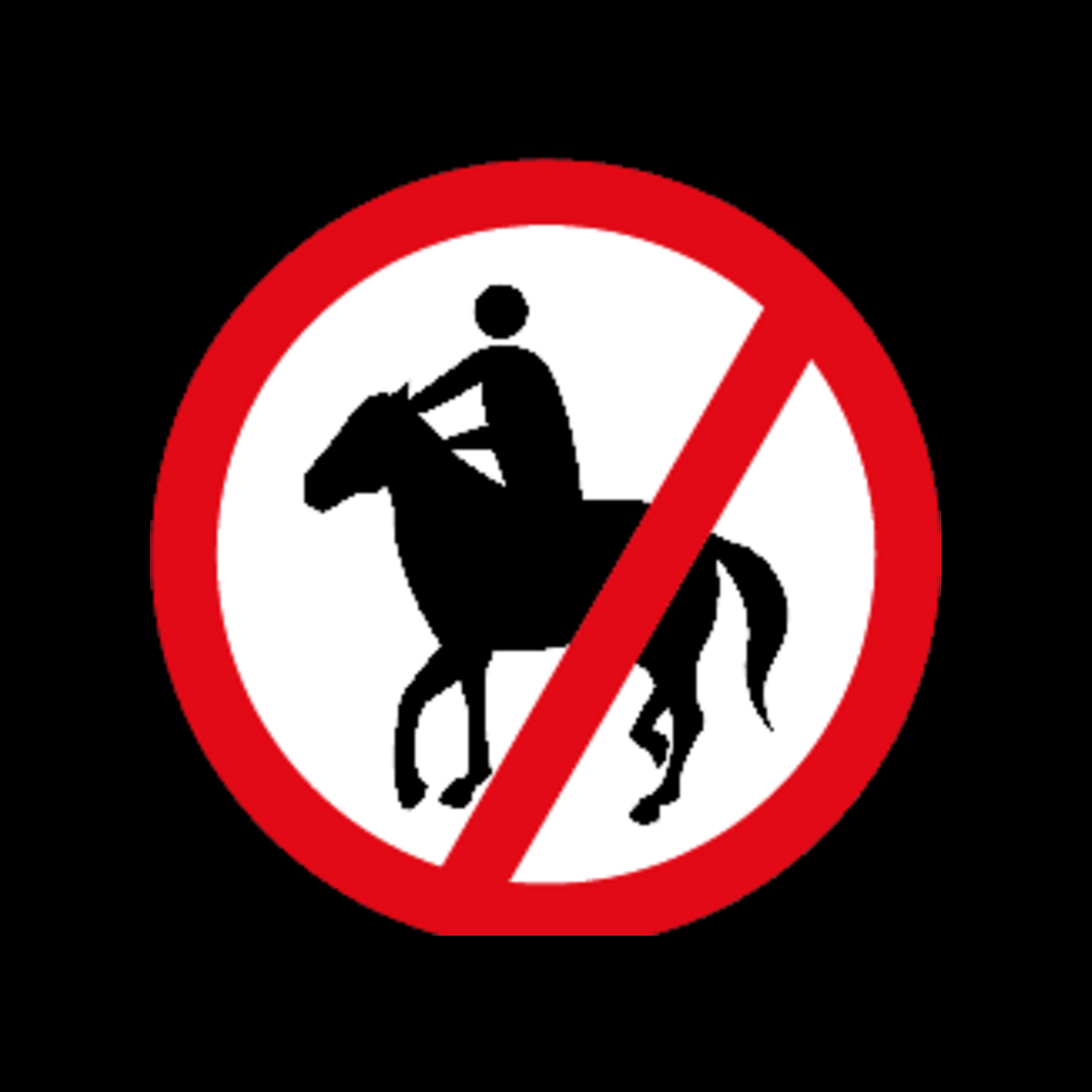 R238 – Horses & Riders Prohibited Sign