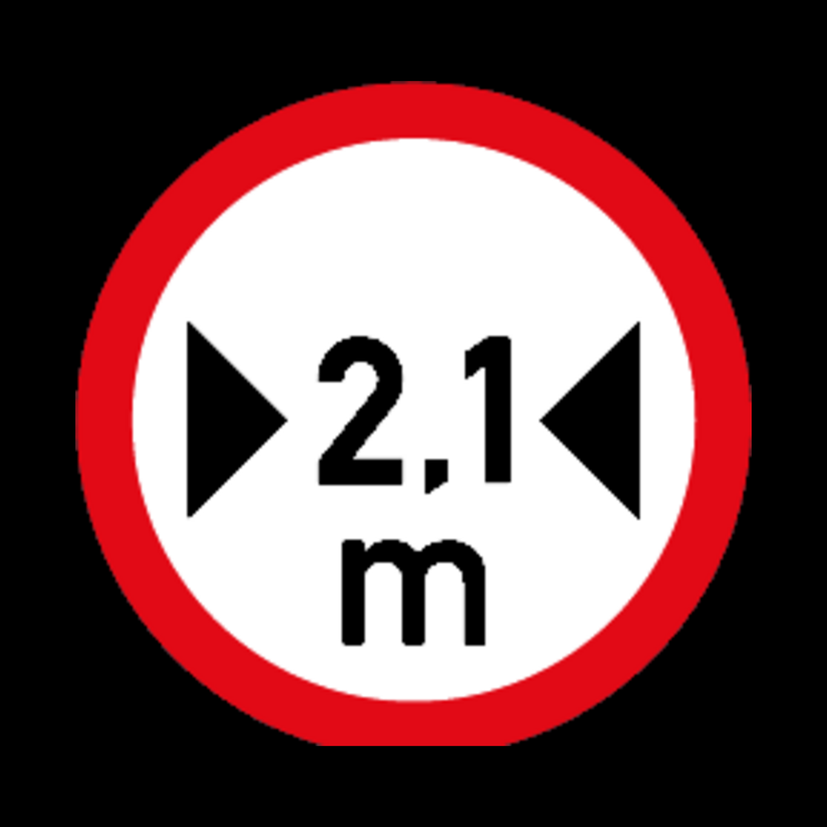R239 – Vehicles Width Limit Sign