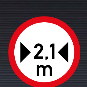 R239 Vehicles Width Limit Sign