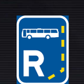 R303 Start of a Reserved Lane for Buses Sign