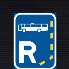 R303 Start of a Reserved Lane for Buses Sign