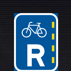 R304 Reserved Lane for Bicycles Sign