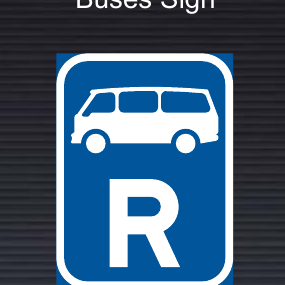 R310 Reserved for Mini-Buses Sign
