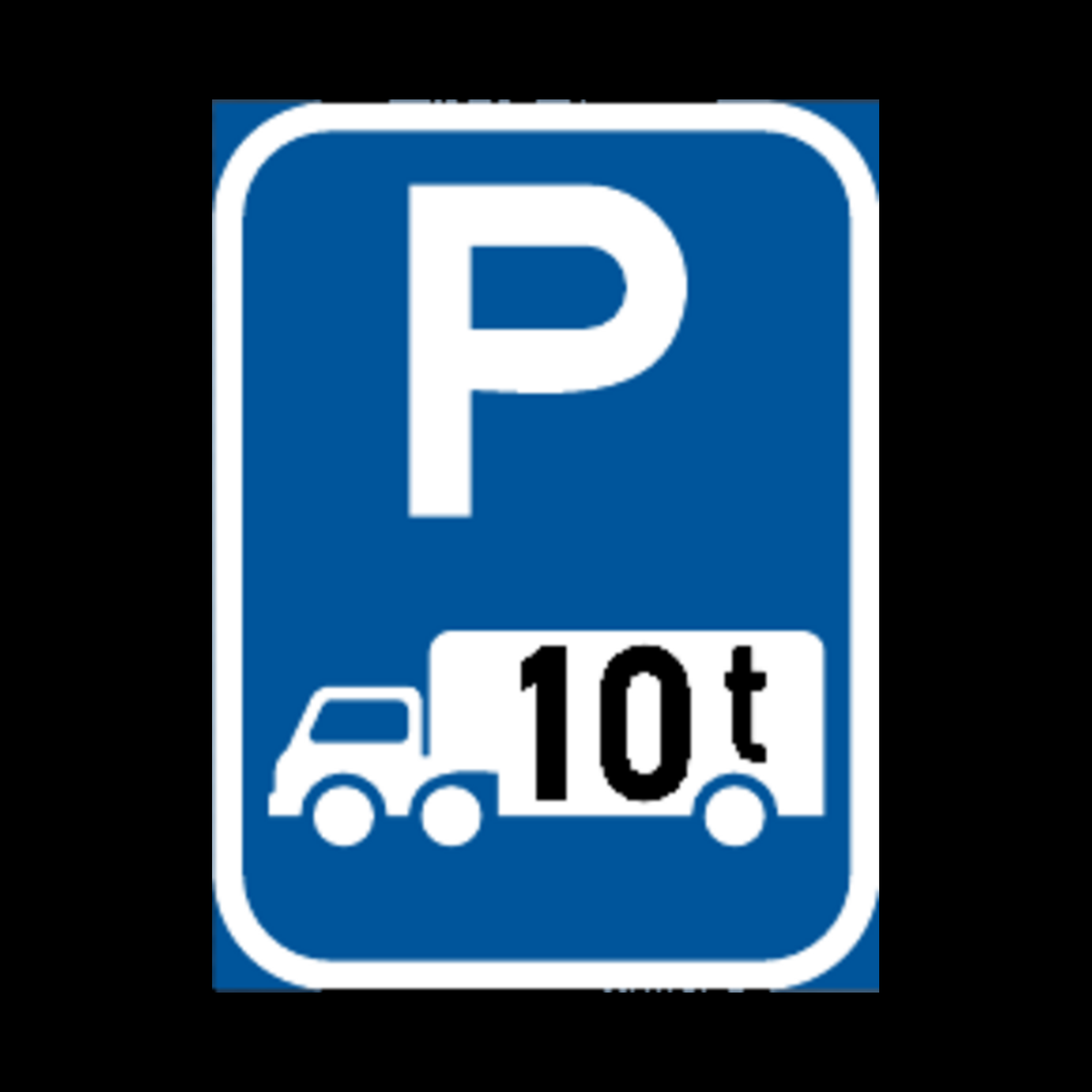 R314-P – Goods Vehicle Exceeding Indicated GVM Parking Reservation Sign